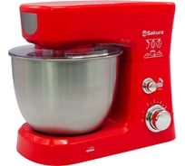 Миксер электронный с чашей Sakura SA-6327R планетарный 1000Вт, 3.5л, 6 скоростей РТ-00060981