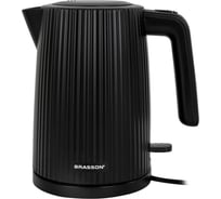 Чайник электрический BRASSON KT-561, 1,7л, 2200 Вт, пластик, черный, 455191
