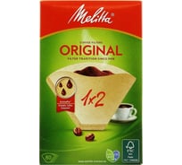 Бумажные фильтры для заваривания кофе Melitta 1x2 80 шт коричневые 100762