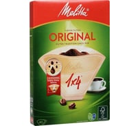 Бумажные фильтры для заваривания кофе Melitta 1x4 40 шт коричневые 100702