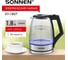 Чайник электрический SONNEN KT-1807, 1,8л, 2200 Вт, стекло, сталь, подсветка 455140 2