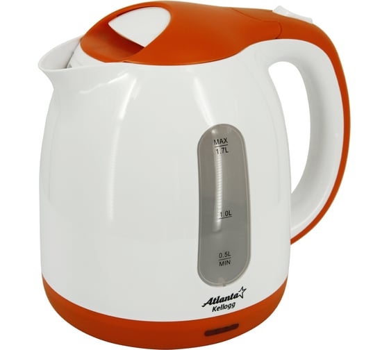 Электрический пластиковый чайник Atlanta ATH-2371 orange 1