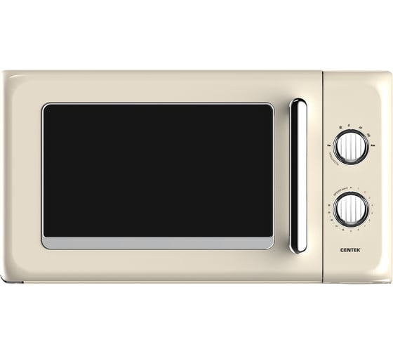 СВЧ Centek CT-1553 (СлонКость) 800W, 20л, 6 режимов, разморозка, таймер, подсветка, ретростиль хром CT-1553 Ivory 1