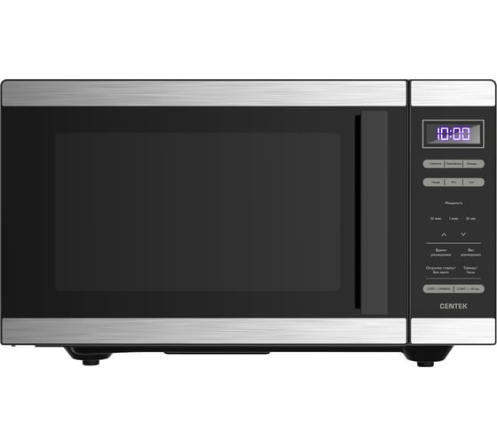 СВЧ Centek черный/сталь, 800W, 20л Flat Trayбез поворотного стола, 8 автоматических режимов CT-1566 1