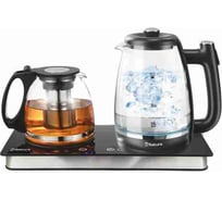 Чайник электрический Sakura 2-в-1 SA-2945BK (1.8) стекл подсв заварник 1,2л поддерж темп УТ000003724