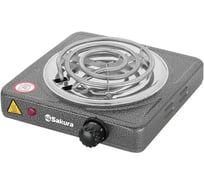 Плитка электро SAKURA ПЭ-02 1000Вт, 140мм, 1 конфорка/спираль, графит РТ-00068503