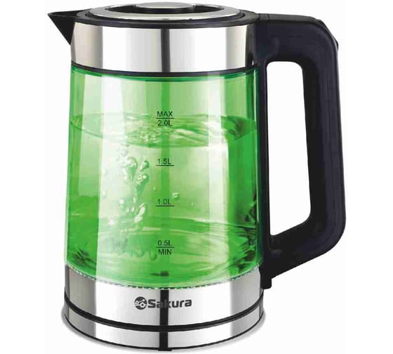 Чайник электрический Sakura SA-2746GR (2.0) стекл двухслойн подсв. УТ000003701 1