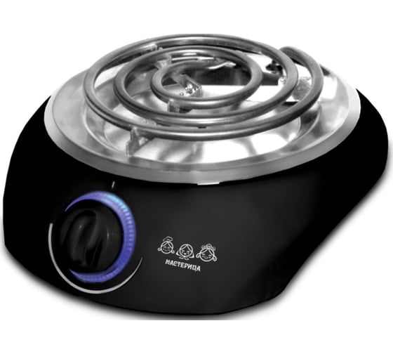 Плитка электрическая Мастерица ES-0101, 1 конфорка, черная 00-00035875