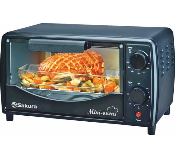 Духовка электро SAKURA SA-7006B 9л, 900Вт, таймер УТ000003725 1