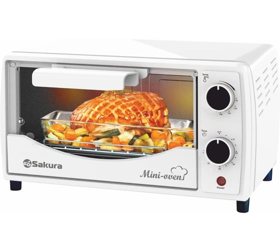 Духовка электро SAKURA SA-7006W 9л, 900Вт, таймер УТ000003726 1
