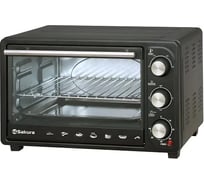 Духовка электро SAKURA SA-7026B 1800Вт, 48л, таймер, черный РТ-00060173
