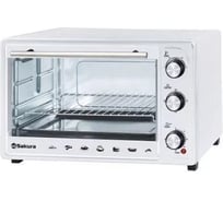 Духовка электро SAKURA SA-7025W 1500Вт, 30л, таймер, белый РТ-00060171