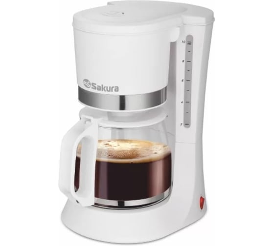 Кофеварка капельная SAKURA SA-6117W 1.2л, белый РТ-00069189 1
