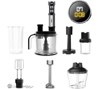 Блендер Centek (сталь) 1500Вт, 9в1, нарезка КУБИКОВ 9х9 измельчитель/блендер/чоппер/кофе, ДИСПЛЕЙ CT-1368