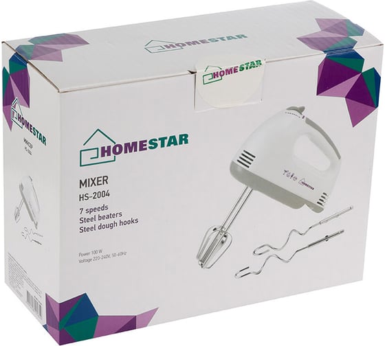 Миксер Homestar HS-2004 7 скоростей 100Вт 00 2686 002686