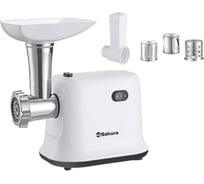 Мясорубка SAKURA SA-6420SW 1500Вт, реверс, комплект насадок РТ-00056948