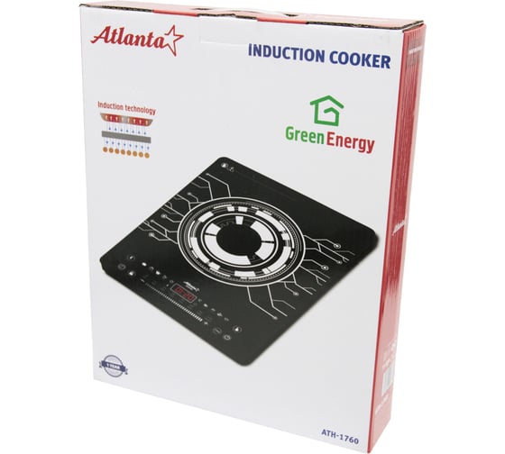 Индукционная электроплита Atlanta ATH-1760 black