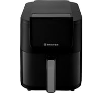 Аэрогриль BRAYER 2041BR, 1500 Вт, 5 л, t. 200°C, съемная решетка, таймер, LCD-дисплей, 8 программ BR2041