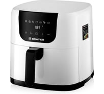 Аэрогриль BRAYER 2039BR, 1500 Вт, 5 л, t. 200°C, съемная решетка, таймер, LCD-дисплей, 7 программ BR2039
