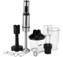 Блендер Centek (черный/сталь) 1500 Вт, 15 скоростей, чоппер, стакан, венчик, крюк, капучинатор, пюре CT-1312