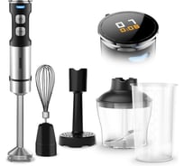 Блендер Centek (сталь) 1500Вт, 5в1, блендер/венчик/чоппер, ДИСПЛЕЙ 650мл+мерный стакан 800мл CT-1366