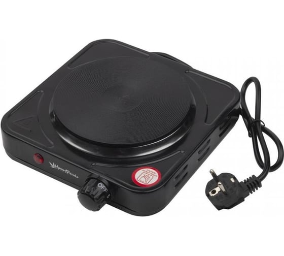 Плитка электро HAPPY PANDA HP-01BK 1000Вт, 155мм, 1 конфорка/диск черный УТ000000773