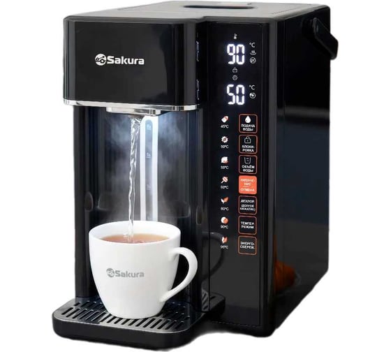 Термопот SAKURA SA-1356BK 5,0л LCD 7темп замок подсветка сенсорн УТ000004470 1