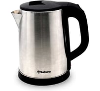 Чайник электрический SAKURA SA-2149 (2.0) нерж+черн д РТ-00044712