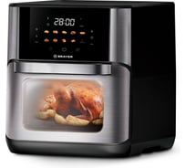 Аэрогриль BRAYER 2054BR 1800 Вт, 12 л, t. 200С, вертел, шашлык, аэрофри, LED-дисплей, 10 программ BR2054