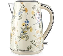 Чайник электрический BRAYER 1083BR-YE 2200 Вт, 1,7 л, стальн.корп, VNQ by STRIX, автоотключ BR1083YE