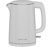 Чайник электрический Galaxy Line, 1.5 л, 2200 Вт, белый GL 0373, 7010103731