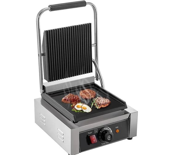 Гриль контактный, прижимной ТТ-Урал KitchenPro, гладкая и рифленая поверхности, профессиональный УТ-00020865_ 001-A1