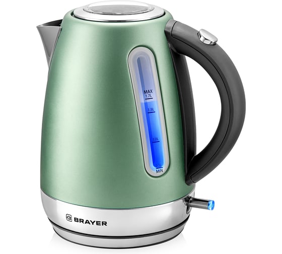 Чайник электрический BRAYER 2200Вт.1,7 л, сталь окраш, автоотключ BR6111