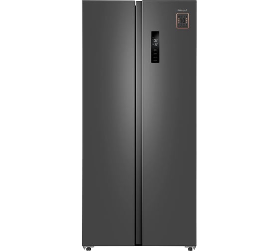 Холодильник Weissgauff WSBS 410 Inverter NoFrost Dark Grey 439639