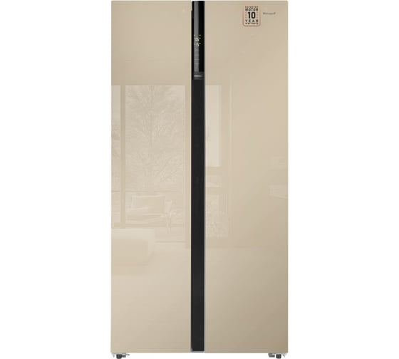 Холодильник Weissgauff WSBS 600 BeG NoFrost Inverter 430814