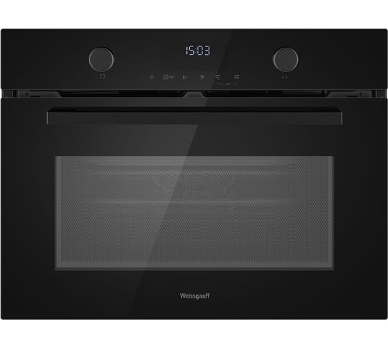 Духовой шкаф компактный с СВЧ Weissgauff OE 4551 DB Black Edition 431452