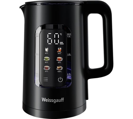 Чайник электрический Weissgauff  WK 1500 Db Touch BodyCool 434118