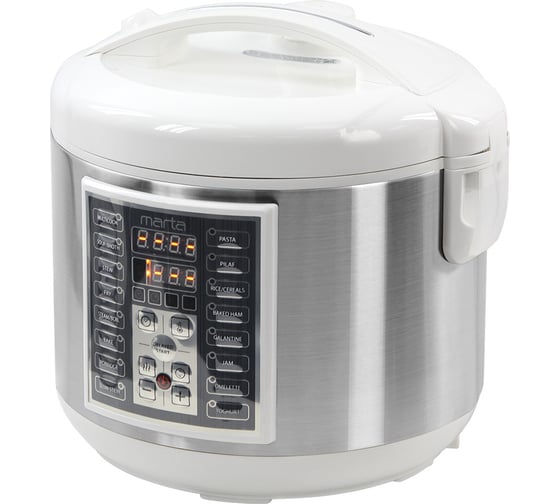 Мультиварка MARTA MT-MC4344A белый/сталь 41632