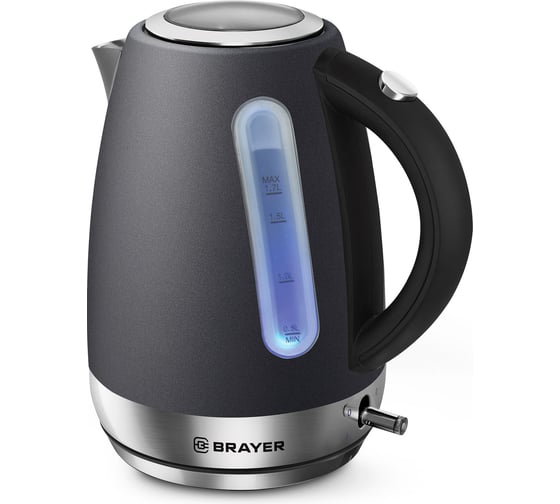 Чайник электрический BRAYER 6118BR 2200Вт.1,7 л, сталь окраш, автоотключ, Strix BR6118