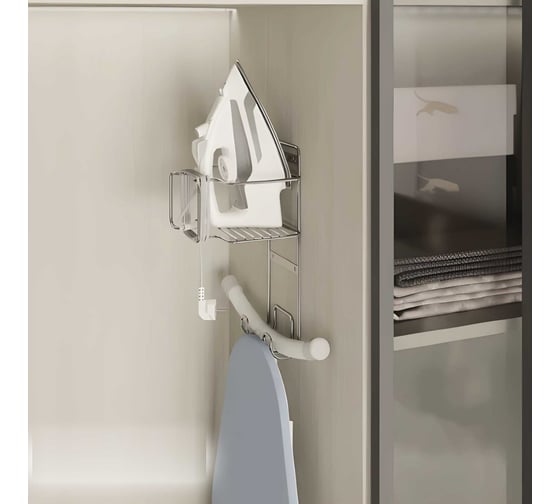 Держатель для утюга и гладильной доски Starax S-6619-C (200х200х380) хром _1_ 0715232