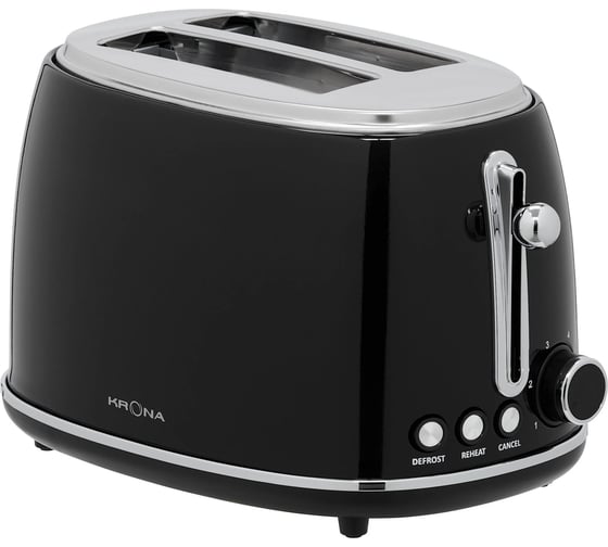 Тостер электрический KRONA Stahl Black 2 слота КА-00007501