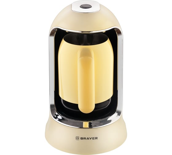 Кофеварка BRAYER 500 Вт, 500 мл, автоотключение, нержавеющая сталь, автоматическое приготовление BR1144