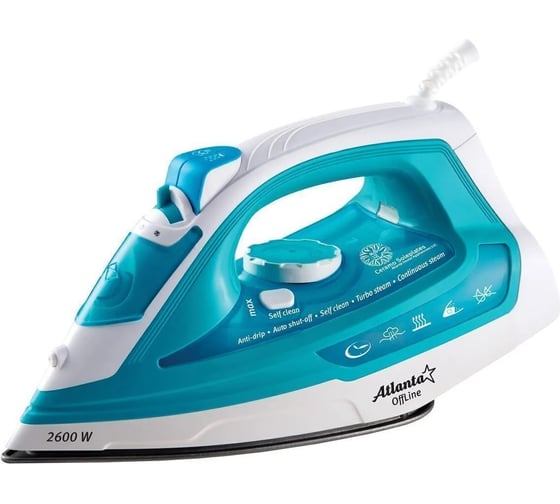 Утюг Atlanta с пароувлажнением ATH-5530 white 1