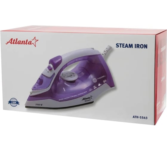 Утюг Atlanta с пароувлажнением ATH-5543 violet