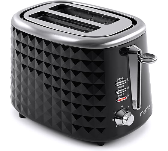 Тостер черный жемчуг MARTA MT-1720 36672