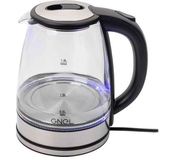 Чайник электрический стеклянный с подсветкой GNEL GLS-1500