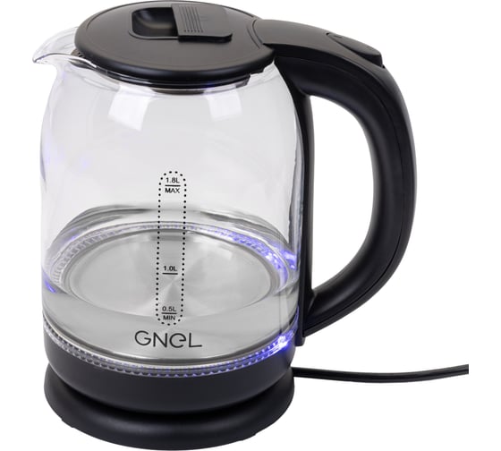 Чайник электрический стеклянный с подсветкой GNEL GLP-1500