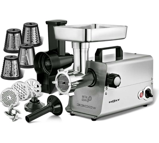 Мясорубка RAGEX HOLT HT-MG-010, серый металлик 118007