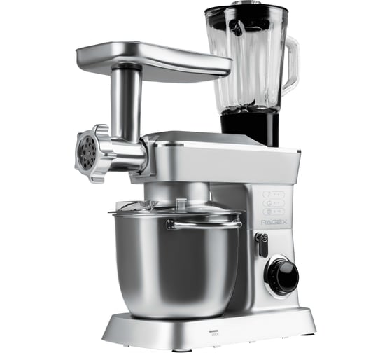 Кухонный комбайн RAGEX 14 в 1 R112-900, 1300 Вт, серебристый 117904