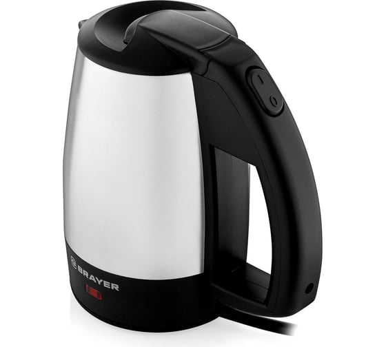 Электрический чайник BRAYER 1000 Вт, дорожный, 0.5 л, нержавеющая сталь BR1080